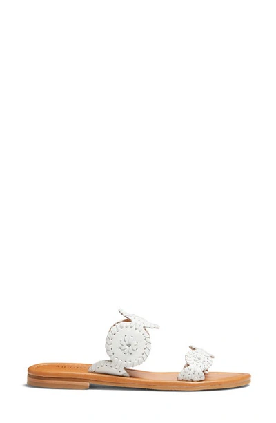 Jack Rogers Lauren Leather Two Band Sandals In White/ White