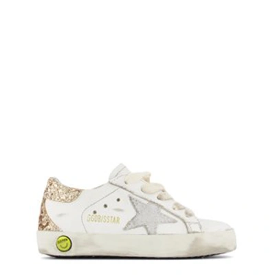 Shop Golden Goose White Super Star Phyton Trainers