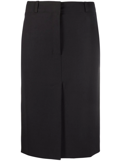 Pre-owned Saint Laurent 高腰铅笔半身裙（2001年典藏款） In Black