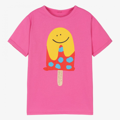 Shop Stella Mccartney Kids Teen Girls Pink Cotton T-shirt