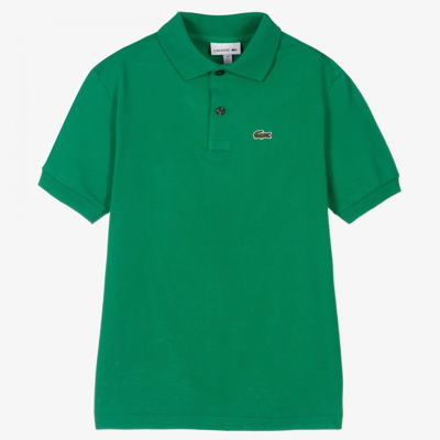 Shop Lacoste Teen Boys Green Polo Shirt