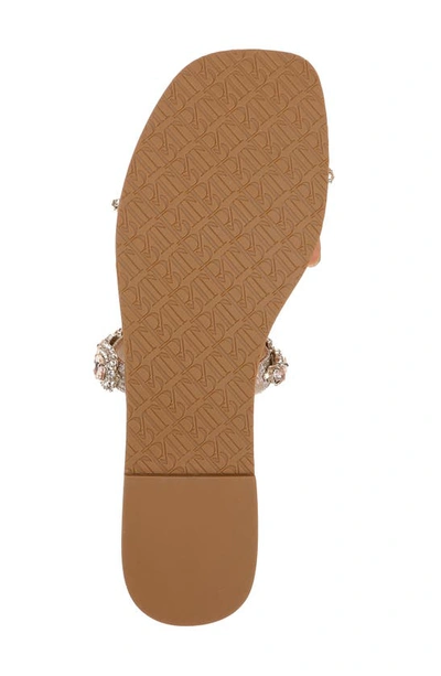 Shop Badgley Mischka Reed Embellished Slide Sandal In Champagne