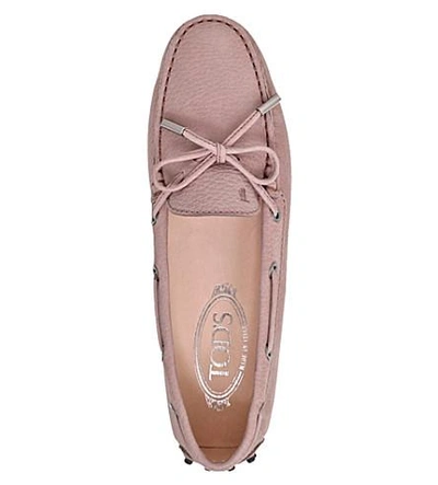 Shop Tod's Gommino Heaven Leather Driving Shoes In Taupe