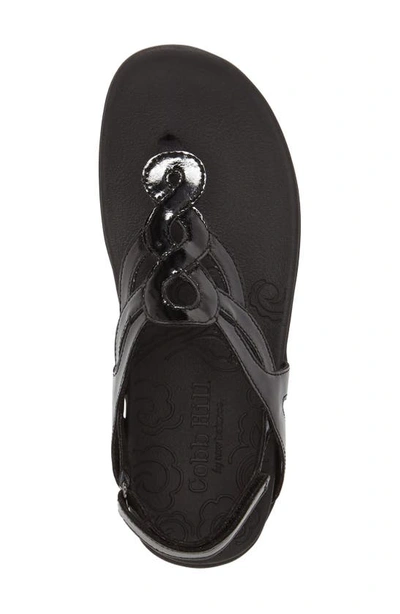 Shop Rockport Cobb Hill 'ramona' Slingback Sandal In Black Faux Patent Leather
