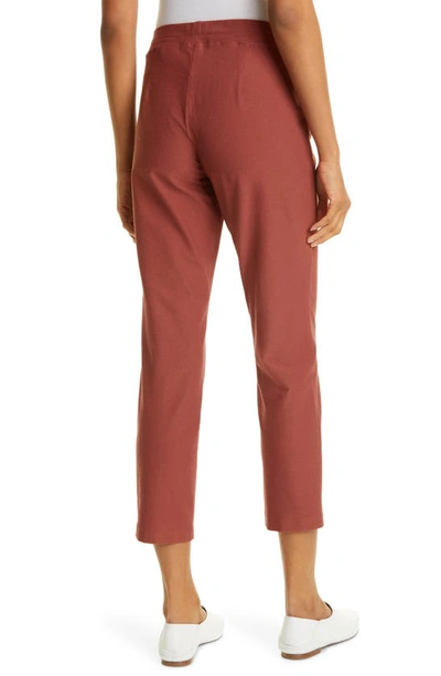 Shop Eileen Fisher Slim Ankle Pants In Red