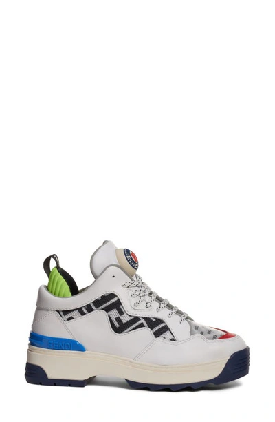 Shop Fendi T-rex High Top Sneaker In White