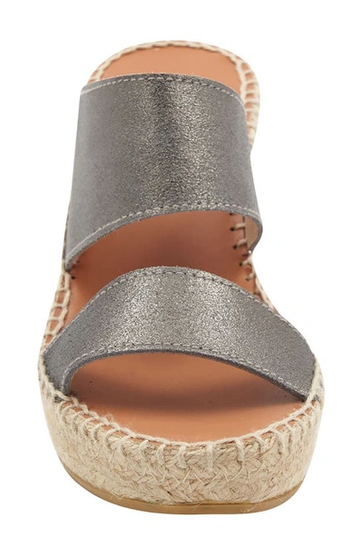 Shop Andre Assous Celeste Platform Wedge Sandal In Pewter