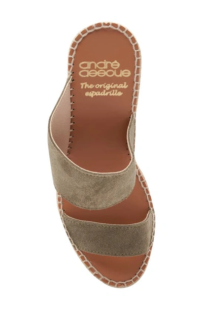 Shop Andre Assous Celeste Platform Wedge Sandal In Olive