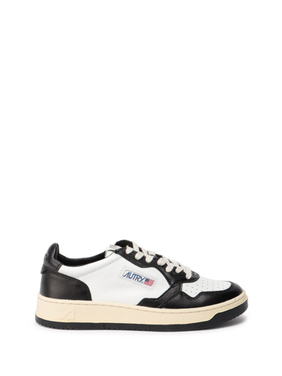 Shop Autry `medalist Low` Leather Sneakers In Black  