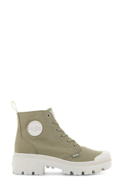 Shop Palladium Pallabase Bootie In Taos Taupe Textile