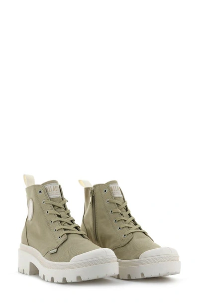 Palladium Pallabase Bootie In Taos Taupe Textile