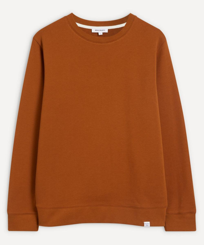 Shop Norse Projects Vagn Cotton Sweatshirt In Rufous Orange