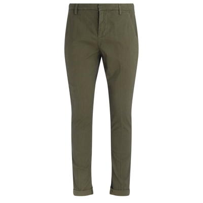 Shop Dondup Gaubert Slim Trousers In Green Cotton In Verde