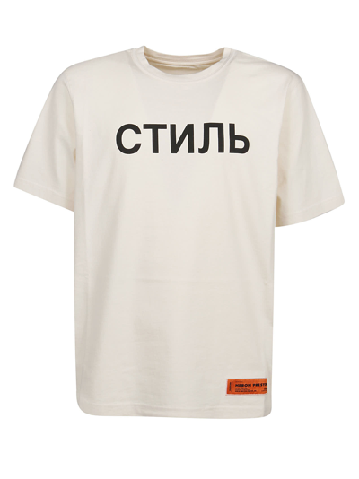 Shop Heron Preston Ss Reg Ctnmb T-shirt In White Black