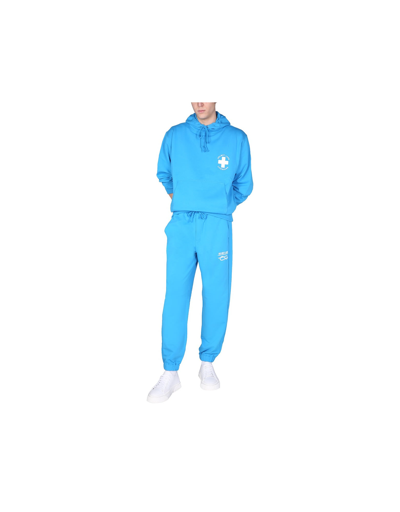 Shop Helmut Lang Knot Jogging Pants In Light Blue