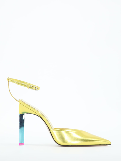 Shop Attico Perine Gold Pumps