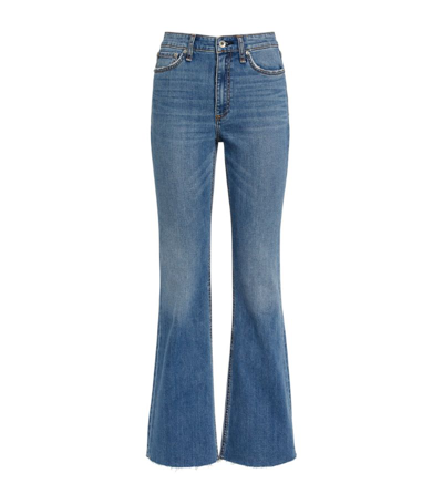 Shop Rag & Bone Nina High-rise Flared Jeans In Blue