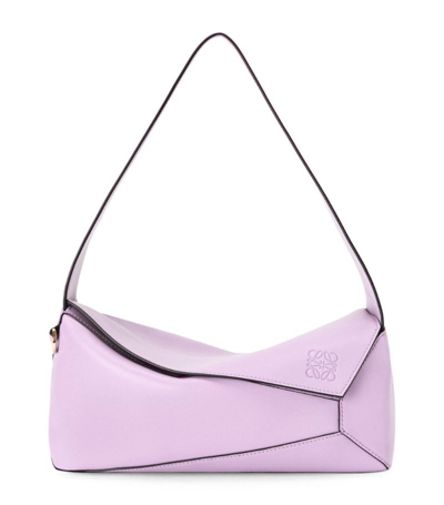 Shop Loewe Leather Puzzle Shoulder Bag In Pink