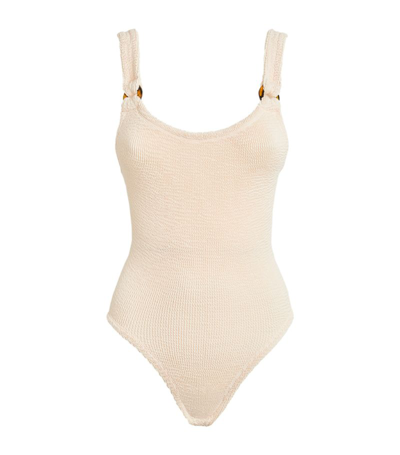 Shop Hunza G Domino Swimsuit In Pink