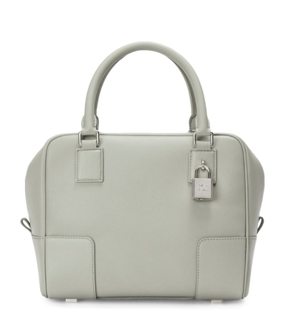 Shop Loewe Leather Amazona 19 Top-handle Bag In Grey