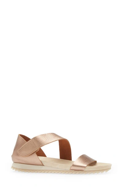 Shop Pedro Garcia Jedda Strappy Wedge Sandal In Macaron Cervo Lame