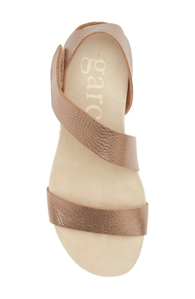 Pedro Garcia Jedda Strappy Wedge Sandal In Macaron Cervo Lame