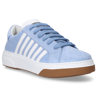Shop Dsquared2 Low-top Sneakers Bumper Suede In Blue