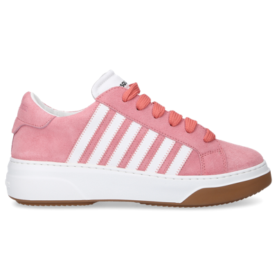 Shop Dsquared2 Low-top Sneakers Bumper Suede In Pink