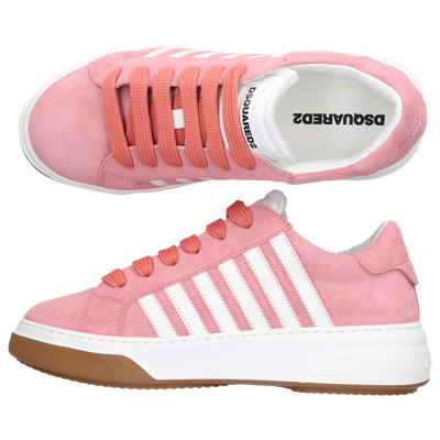 Shop Dsquared2 Low-top Sneakers Bumper Suede In Pink
