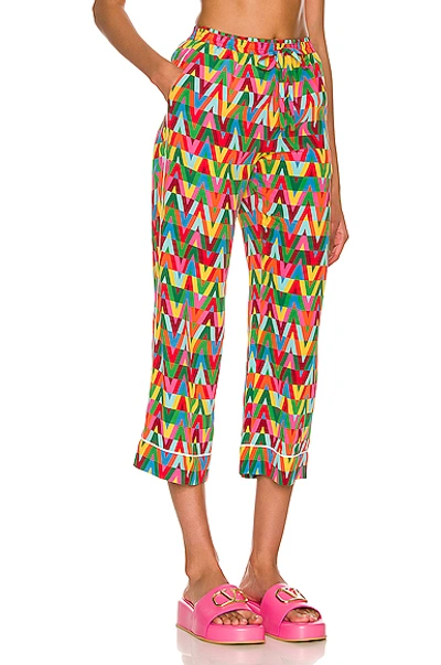 Shop Valentino Optical V Pant In Multicolor