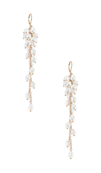 Shop 8 Other Reasons Pearl Cluster Drop Earring In Metallic Gold