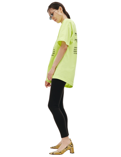 Vtmnts Barcode-print Oversized T-shirt In Green