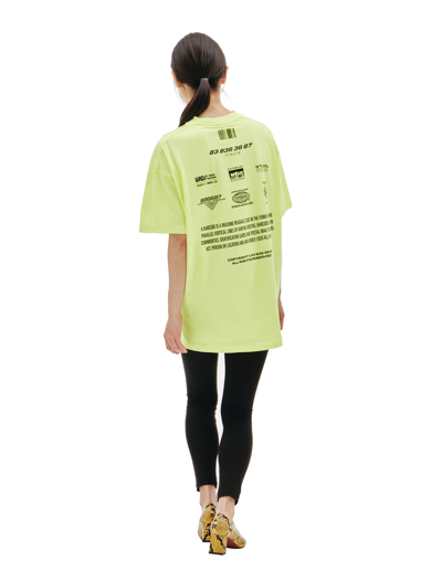 Vtmnts Barcode-print Oversized T-shirt In Green