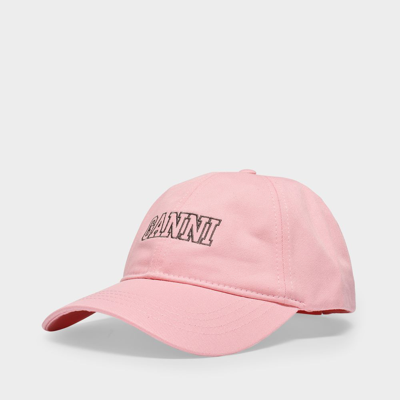 Shop Ganni Software Cap In Pink