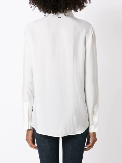Shop Armani Exchange Long-sleeve Shirt In White