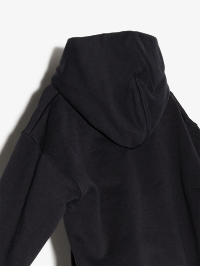 Shop Molo Smiley-print Organic Cotton Hoodie In Black