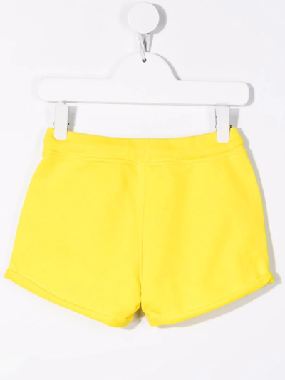 Dsquared2 Teen Logo-print Track Shorts In Yellow