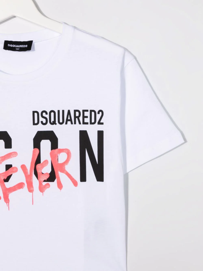 Shop Dsquared2 Teen Icon Forever Print T-shirt In White
