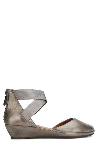 Shop Gentle Souls By Kenneth Cole Gentle Souls Signature Noa Elastic Strap D'orsay Sandal In Pewter