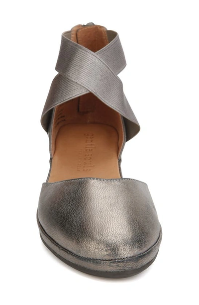 Shop Gentle Souls By Kenneth Cole Gentle Souls Signature Noa Elastic Strap D'orsay Sandal In Pewter