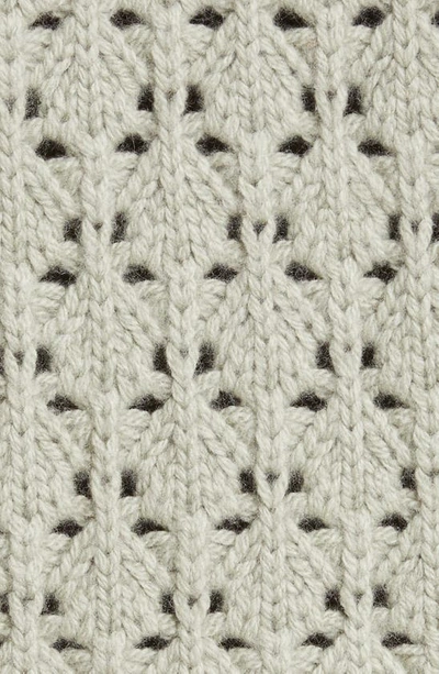 Vince Crochet Wool And Cashmere Cardigan In Artichoke