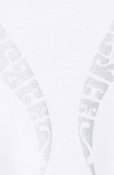 Shop Versace Love Medusa Print Graphic Tee In Optical White