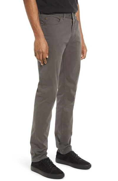 Billy Reid Stretch Cotton Five Pocket Pants In Charcoal
