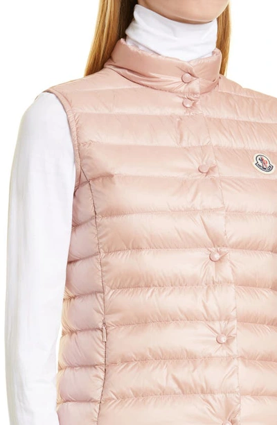 Shop Moncler Liane Quilted Down Puffer Vest In 510 Pink