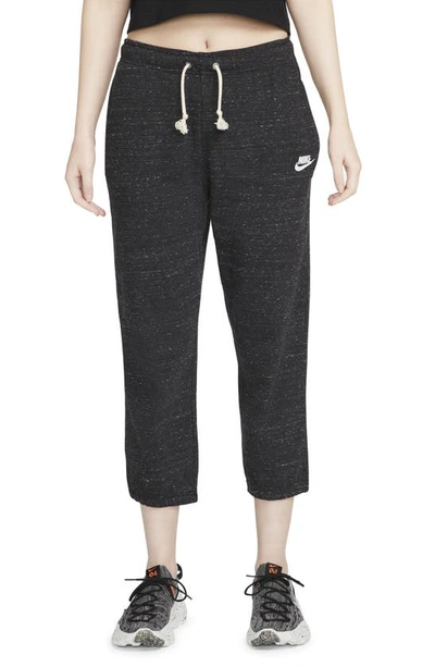 Nike Sportswear Gym Organic Cotton Blend Joggers In Black/ White