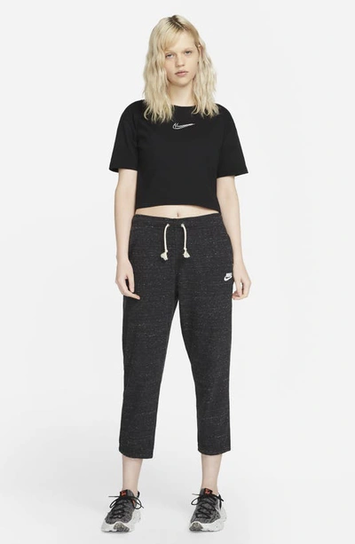 Nike Sportswear Gym Organic Cotton Blend Joggers In Black/ White