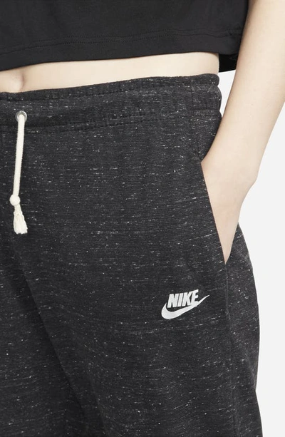 Nike Sportswear Gym Organic Cotton Blend Joggers In Black/ White