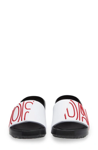 Shop Jordan Nola Sport Slide In White/ Gym Red/ Black