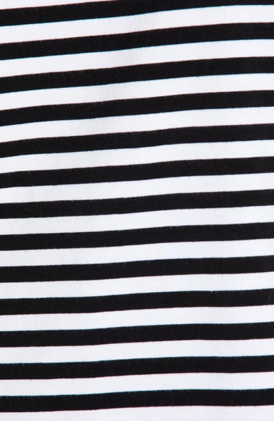 Nordstrom Crewneck T-shirt In Black- White Stripe