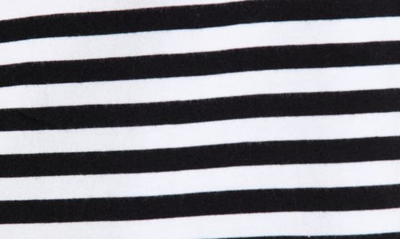 Nordstrom Crewneck T-shirt In Black- White Stripe